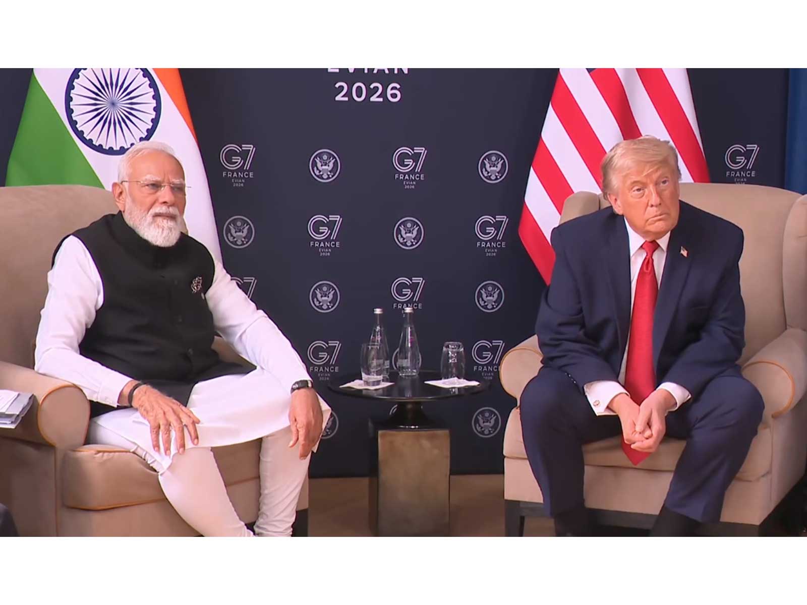 Prime Minister Narendra Modi and US President Donald Trump during bilateral meeing at G7 Summit, France (Photo/X/@WhiteHouse)