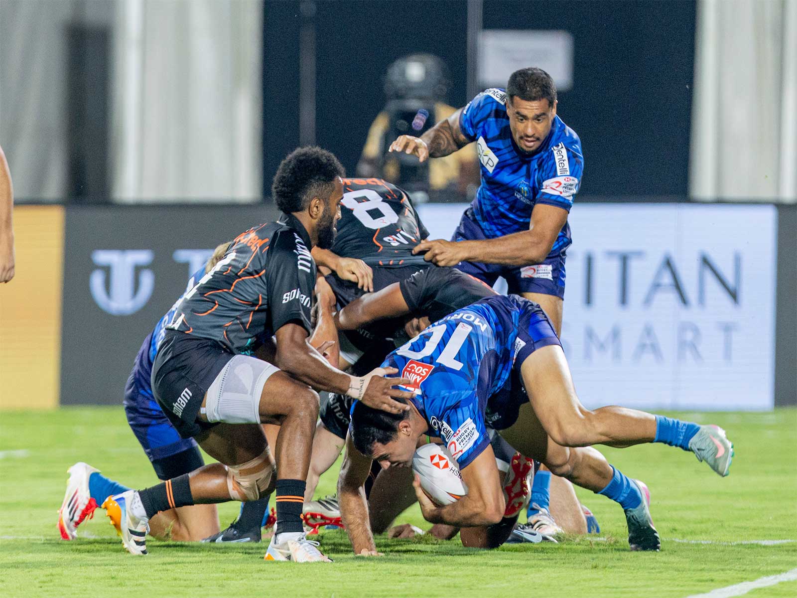 Bengaluru Bravehearts in action against Hyderabad Heroes during Rugby Premier League (Photo/ RPL media)