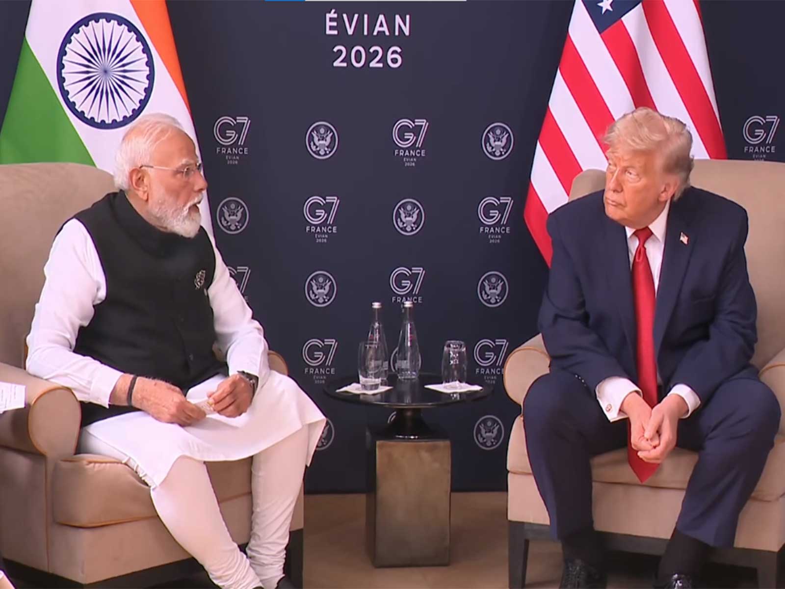 Prime Minister Narendra Modi and US President Donald Trump during bilateral meeting on sidelines of G7 Summit in France (Photo/X/@WhiteHouse)