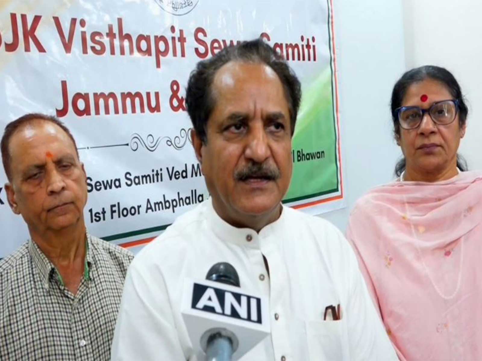 PoJK Visthapit Sewa Samiti, President, Deepak Kapoor (Photo/ANI)