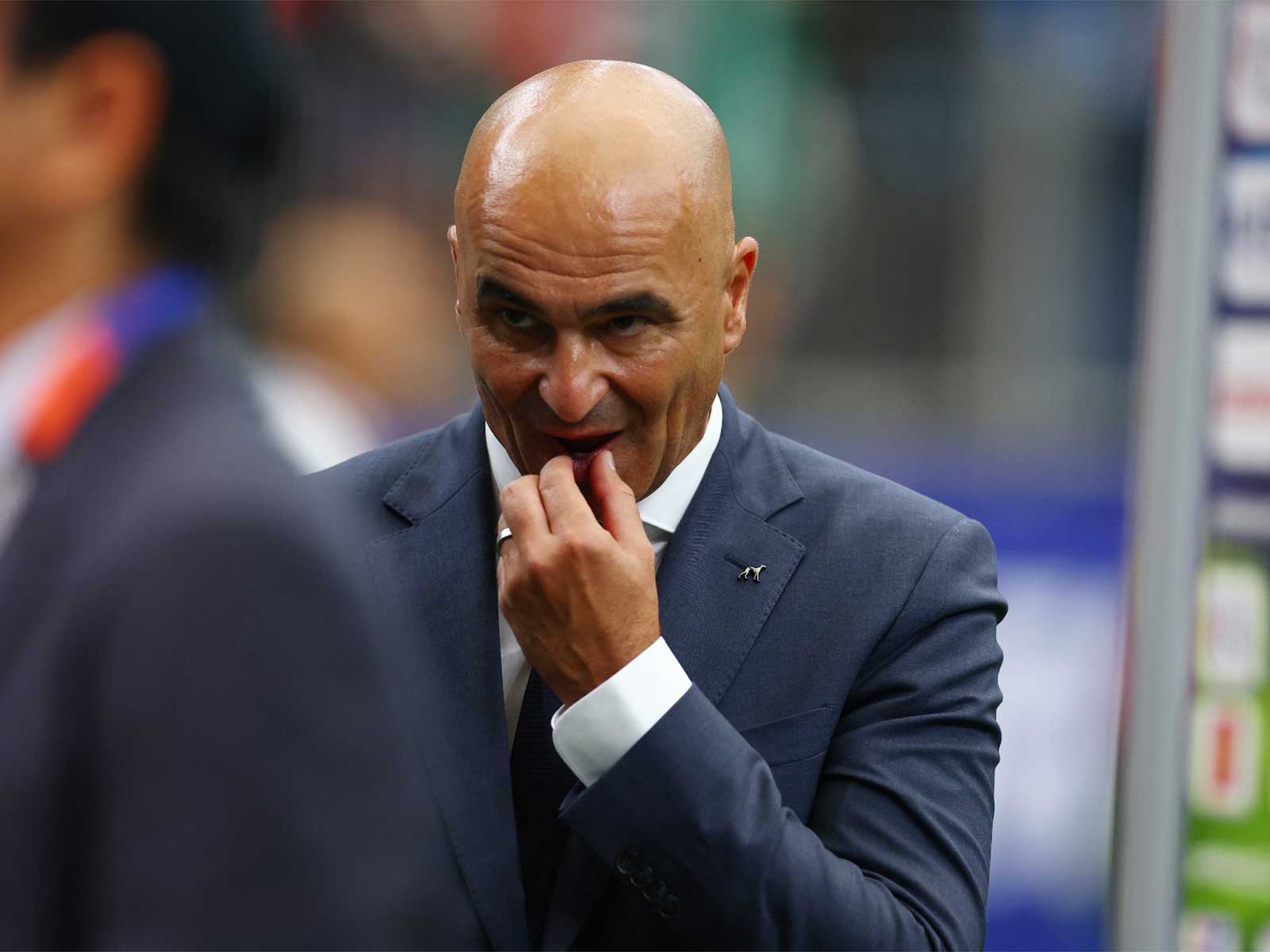 Portugal coach Roberto Martinez looks dejected after the DR Congo match (Photo/Reuters)