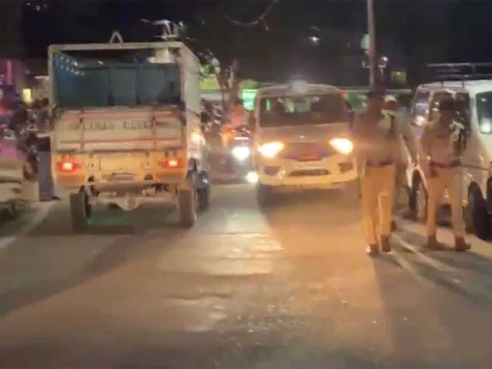 Police are patrolling during night hours in the district to ensure public safety.(Photo/ANI)