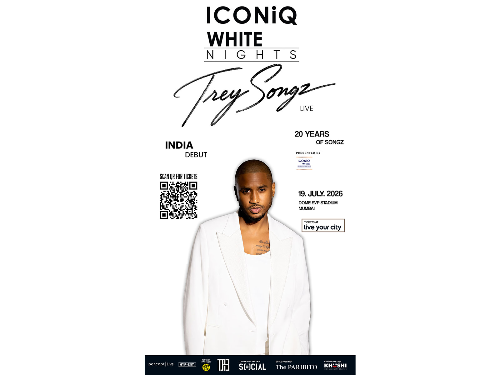 Percept Live and Hyp Ent. bring R&B Superstar Trey Songz for ICONiQ White Nights at Dome Mumbai