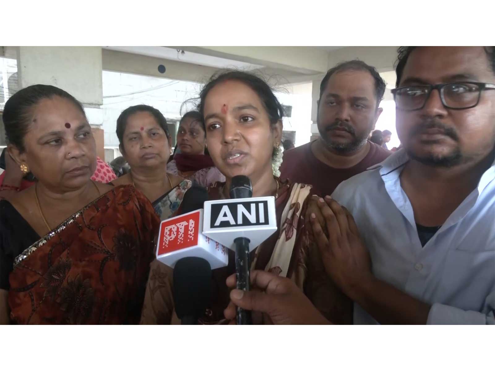 Bhargavi, Wife of deceased Chief Engineer Patnala Suresh (Photo/ANI)