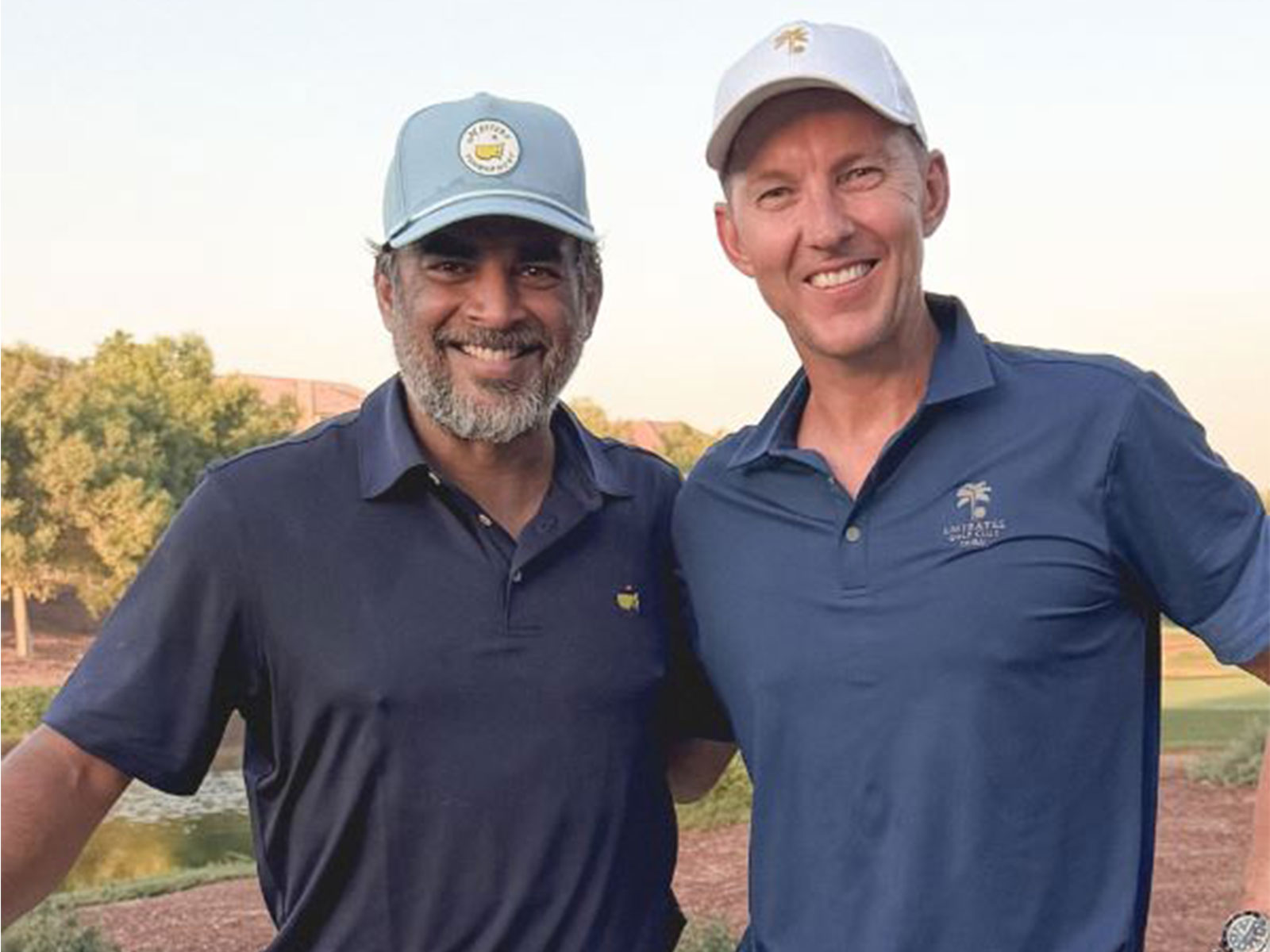 Brett Lee and actor R. Madhavan (Photo/instagram/@brettlee_58)