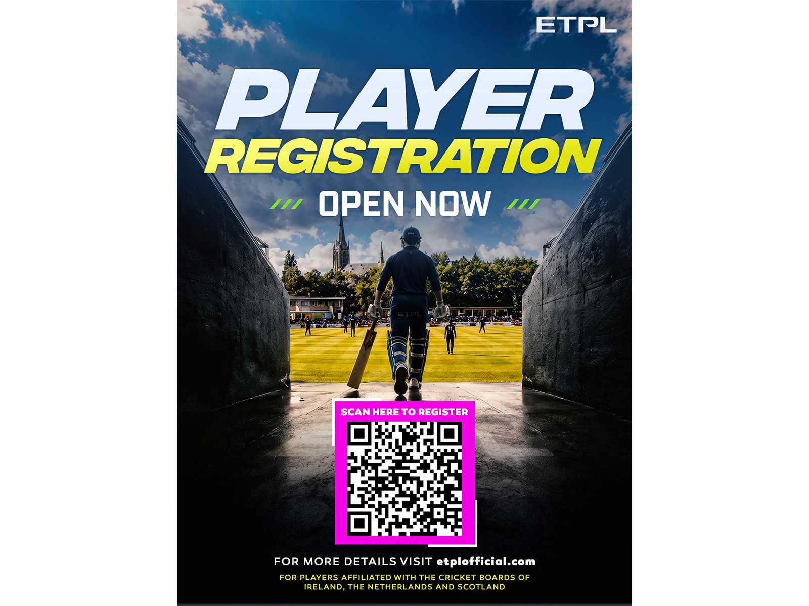 European T20 Premier League opens player draft registration. (Photo/ETPL)
