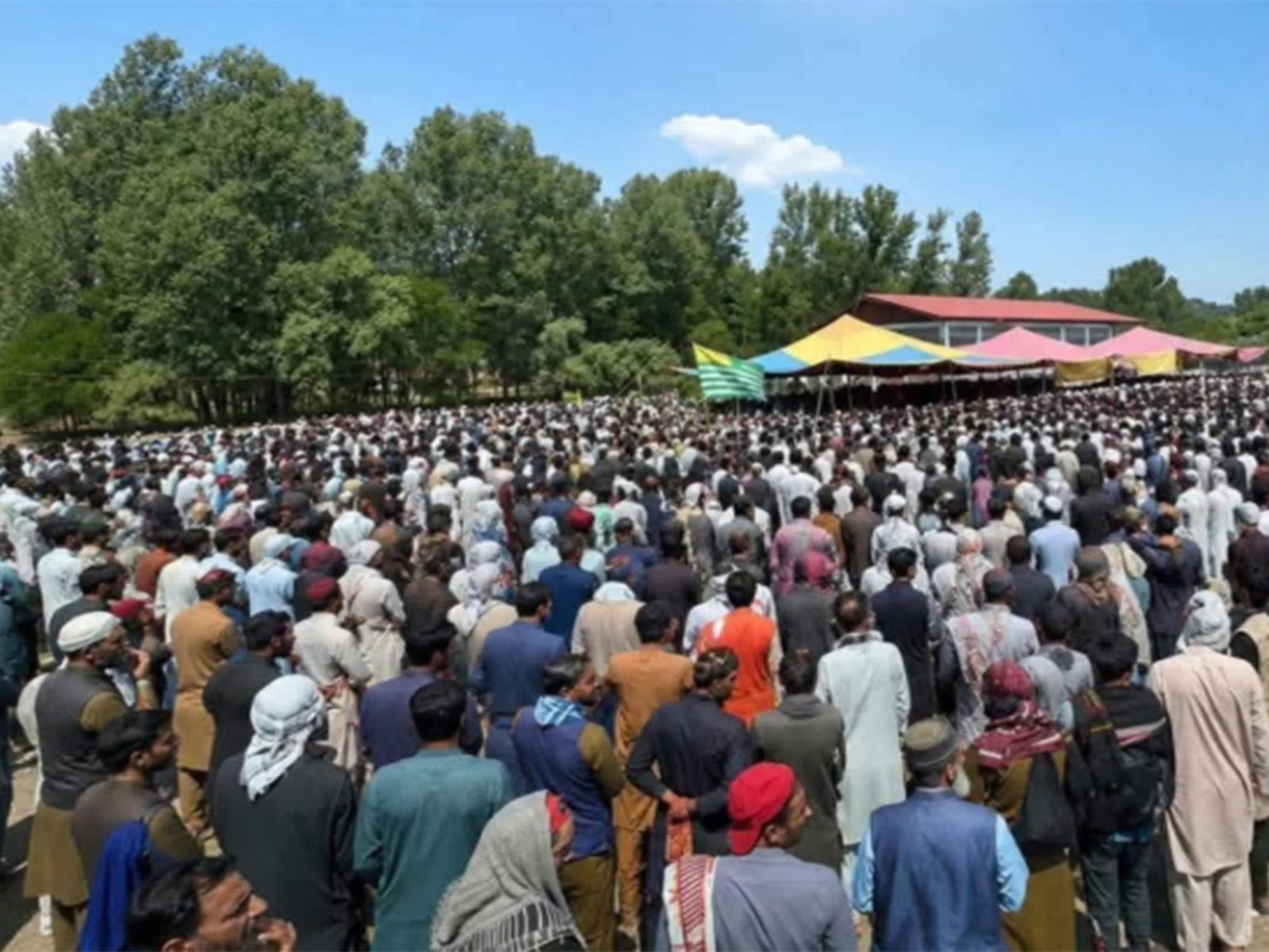 Protesters participate in the Rawalakot sit-in in Pakistan-occupied Jammu and Kashmir (Photo: X/@JAAC__Official)