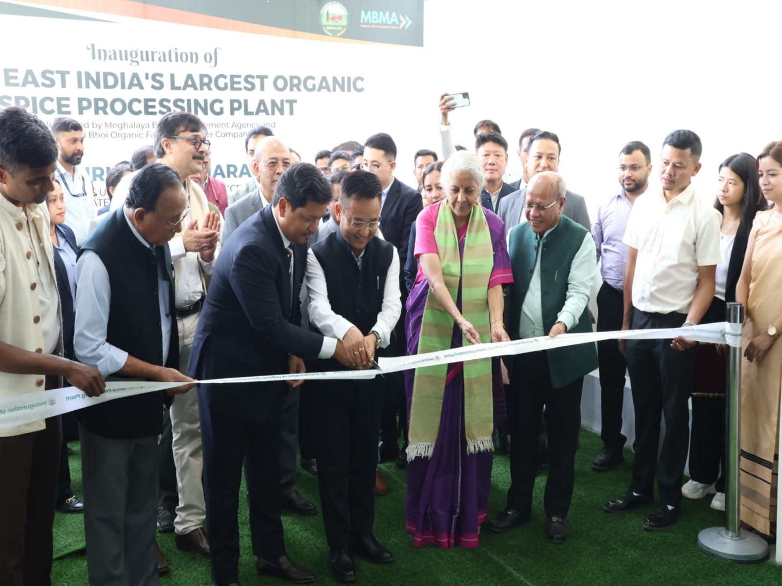Finance Minister inaugurates North East's largest organic spice processing unit in Meghalaya (Photo/X@nsitharamanoffc)