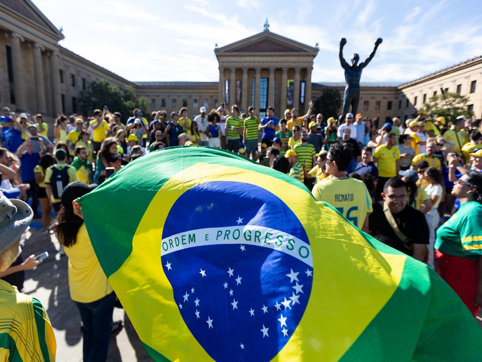 Brazil fans in Philadelphia (Photo: @FIFA X)