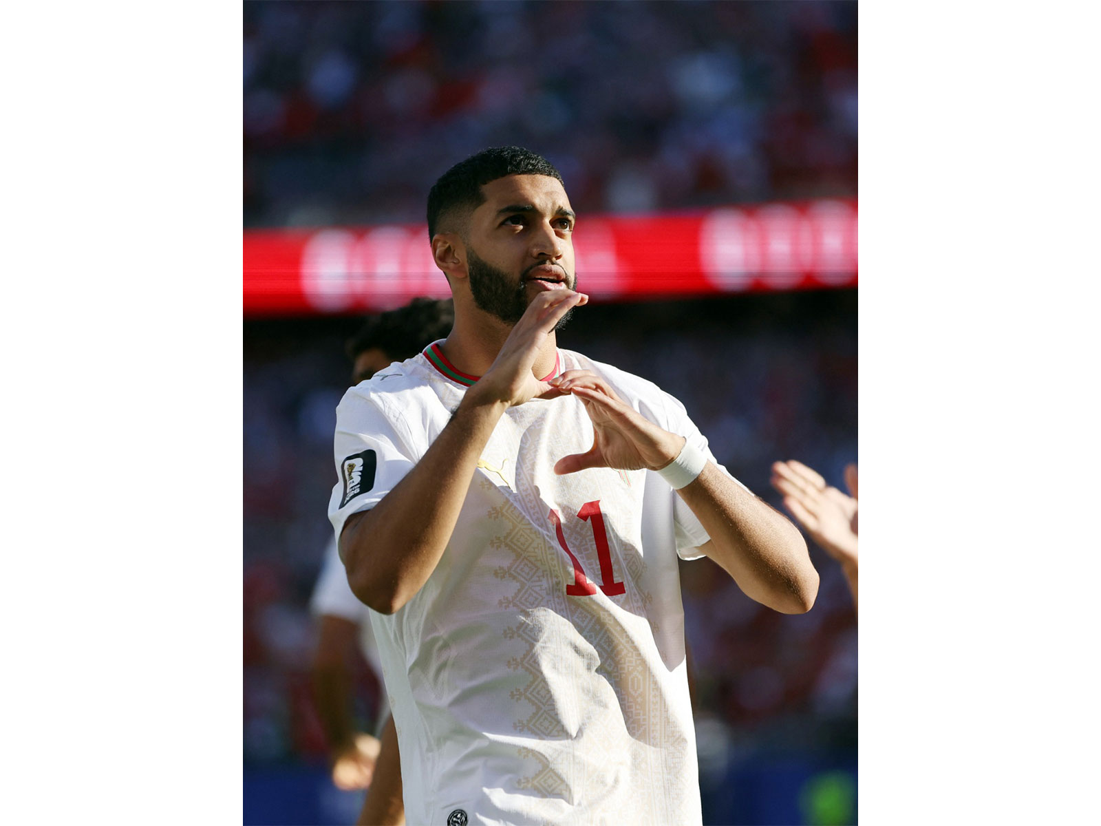 Morocco's Ismael Saibari celebrates scoring their first goal (Photo: Reuters)