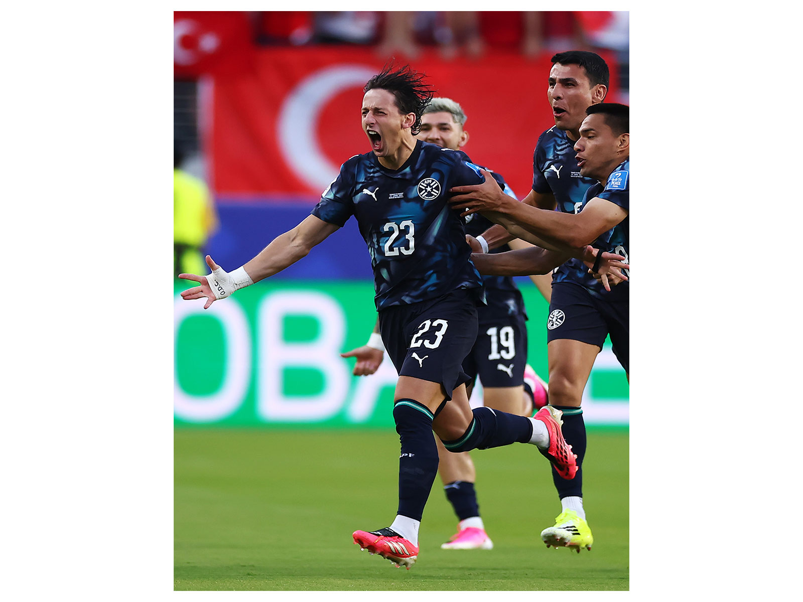 Matias Galarza of Paraguay celebrating after a goal against Turkiye in FIFA World Cup 2026. (Photo: X/ @FIFAWorldCup)