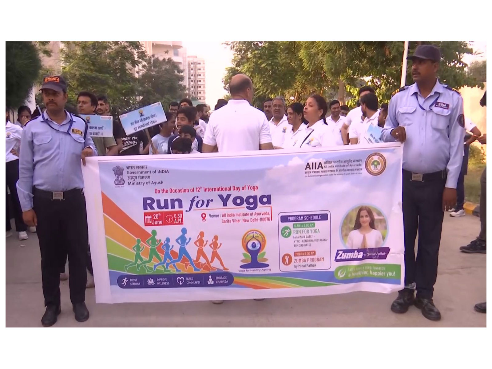 AIIA organised 'Run for Yoga' ahead of Yoga Day (Photo/ANI)