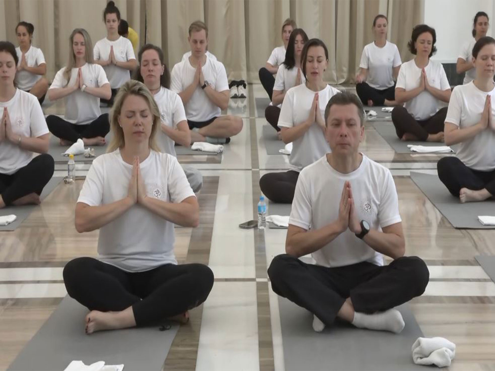 Yoga day celebrations at the Russian Embassy in New Delhi (Photo/ANI)