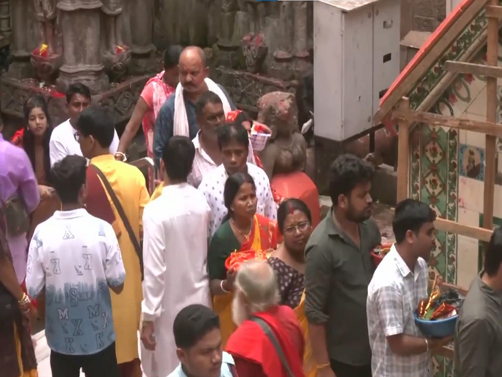 Devotees at the Kamakhya temple ahead of the Ambubachi Mela 2026 (Photo/ANI)