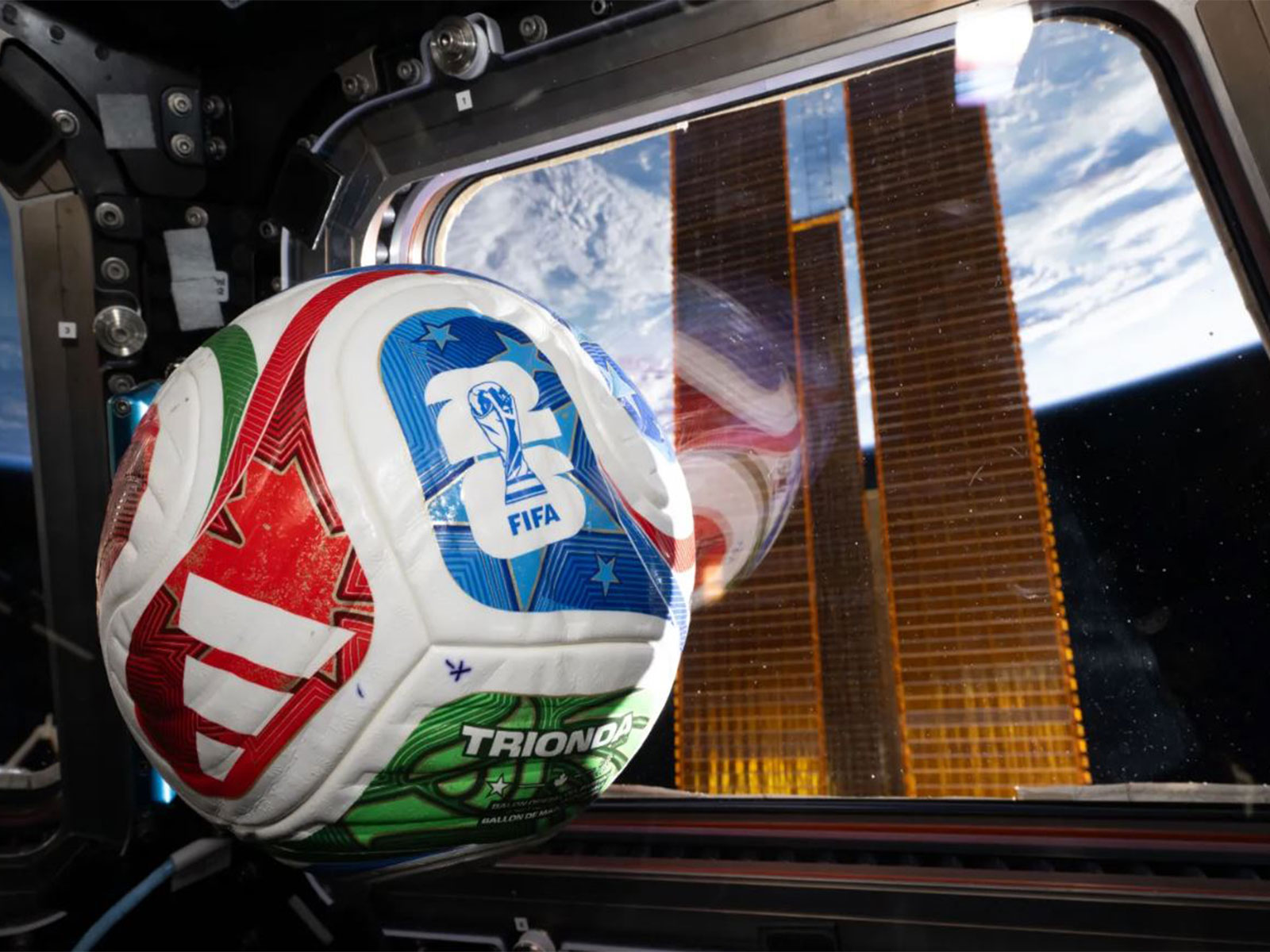FIFA World Cup ball, Trionda, reaches space (Photo/NASA)