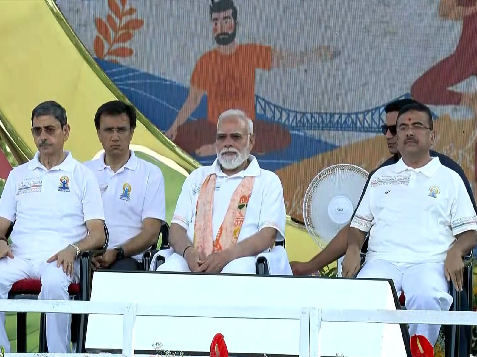 PM Modi leads national observance for 12th International Day of Yoga in Kolkata (Photo/DD)