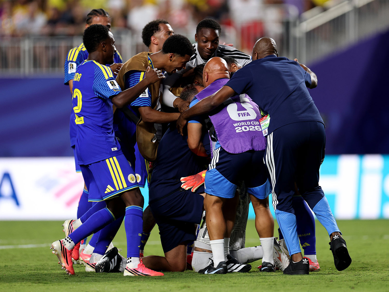 Curacao team celebrating after a draw against Ecuador in FIFA World Cup 2026. (Photo: X/ @FIFAcom)