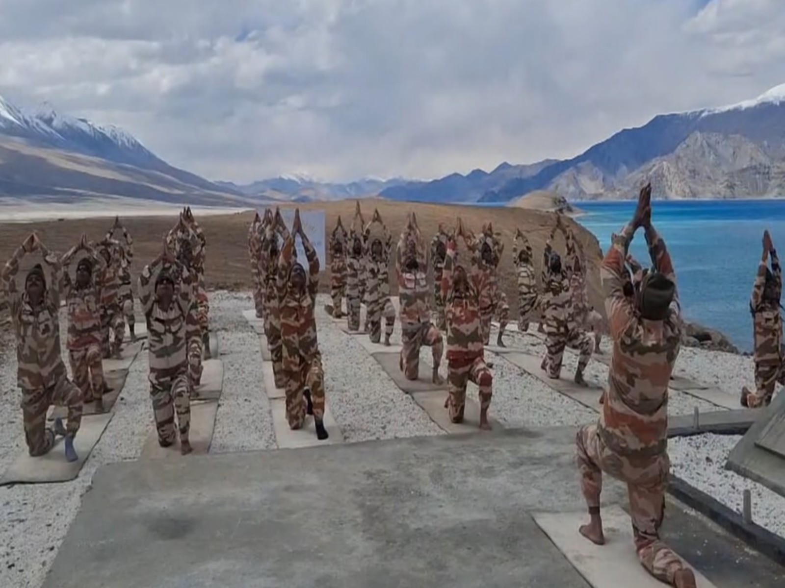 ITBP celebrated the 12th International Day of Yoga, (Photo/ANI)