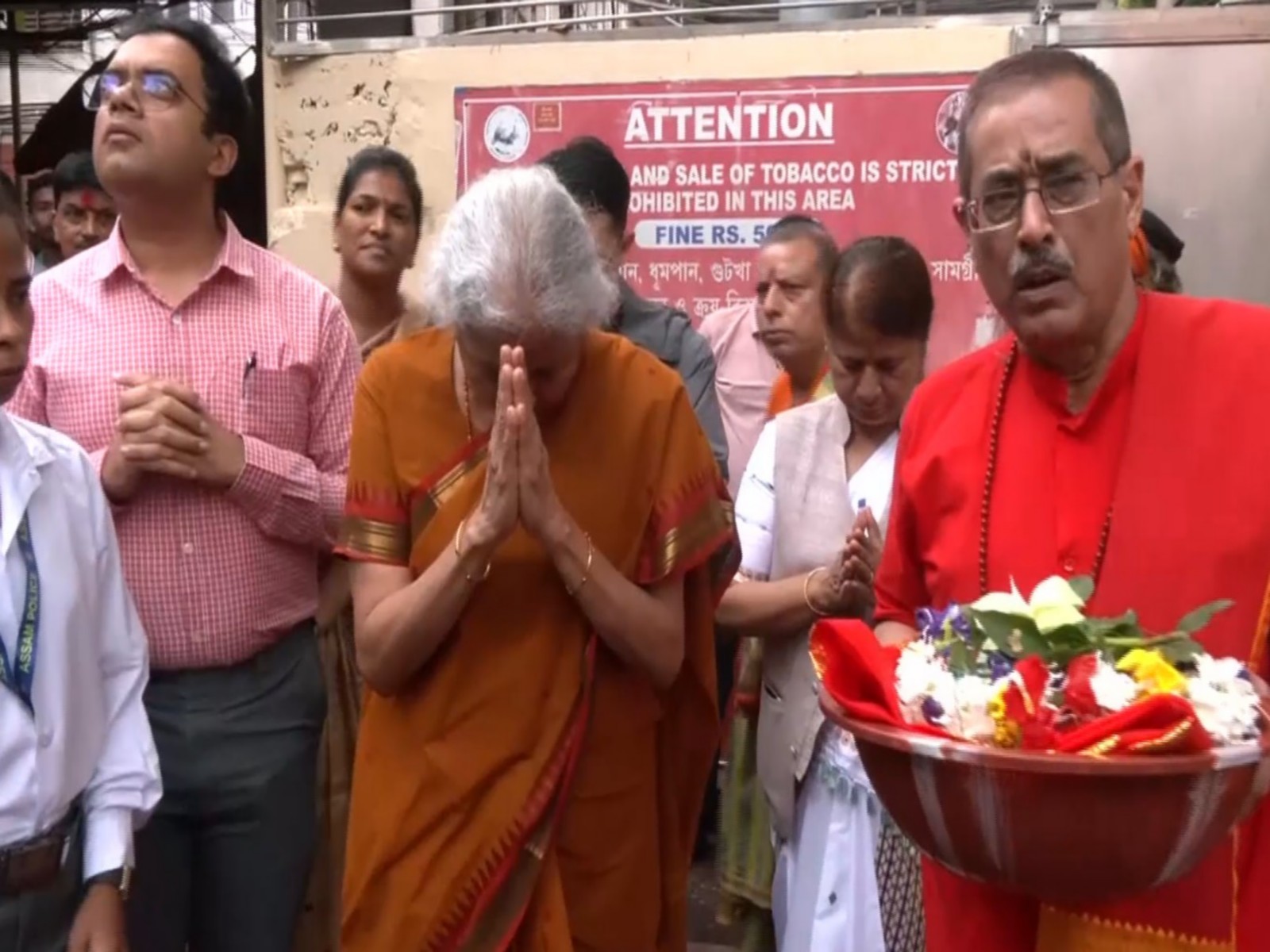 Union Finance Minister Nirmala Sitharaman visits Kamakhya Temple (Photo/ANI)