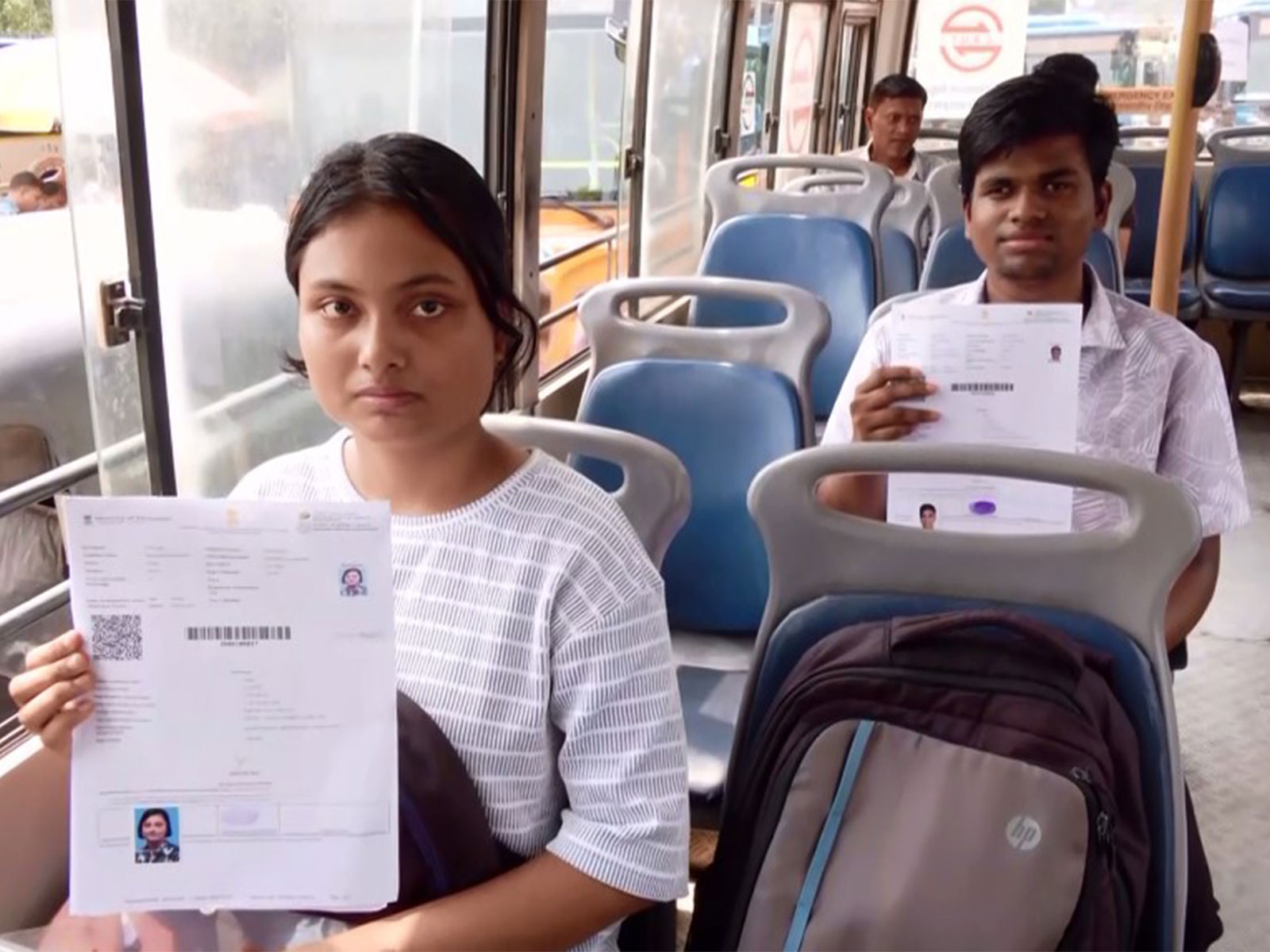 Candidates travelling in free NEET special buses in Odisha (Photo/ANI)