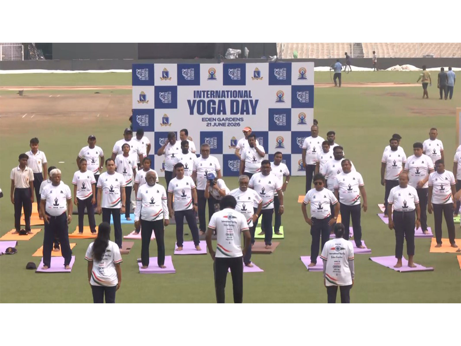 Eden Gardens hosts International Yoga Day celebrations (Photo/ANI)