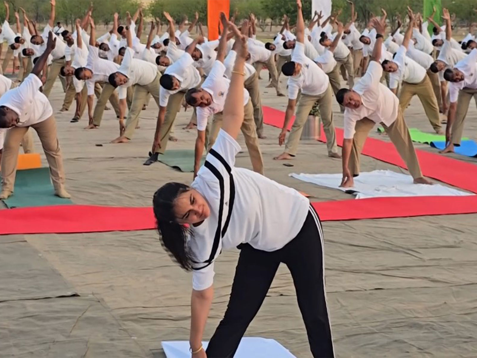 Mass yoga sessions held at Border Security Force border outposts (Photo/ANI)