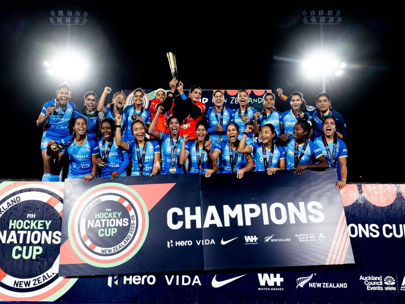 Indian Women's team. (Photo:X/@narendramodi)