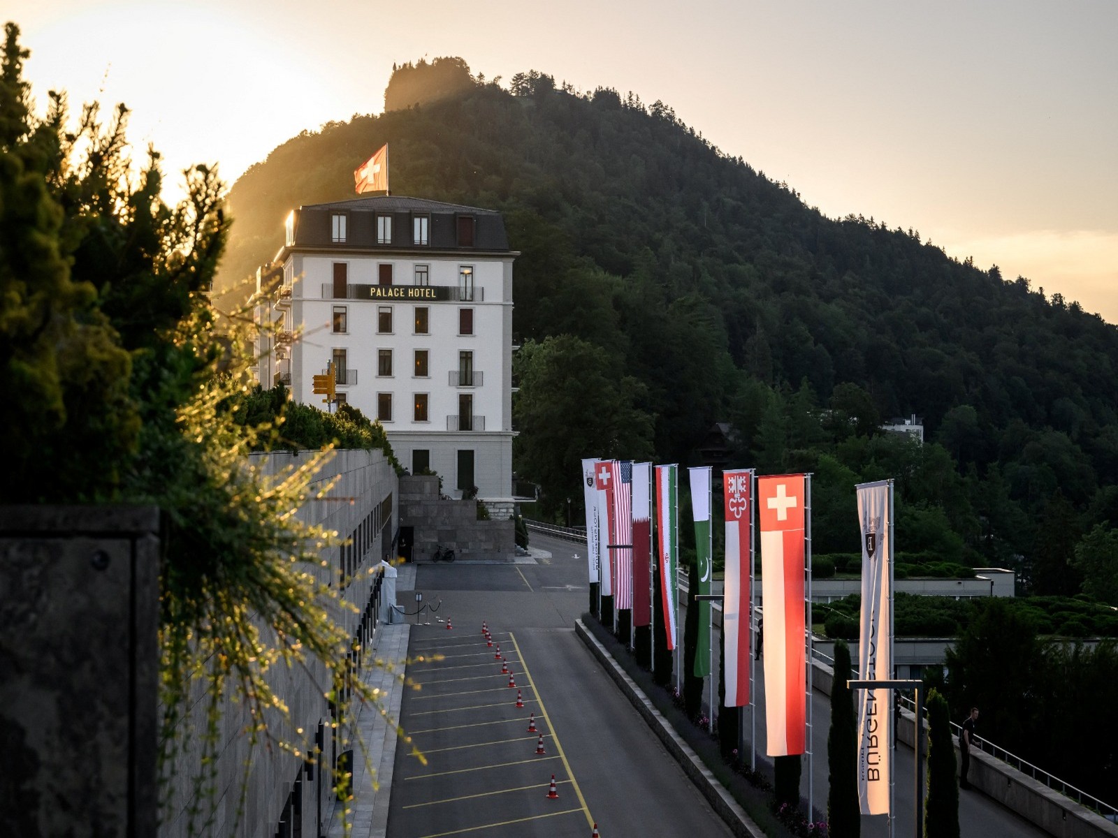 A view of the Burgenstock luxury hotel complex overlooking Lake Lucerne in Switzerland. (Photo/Reuters)