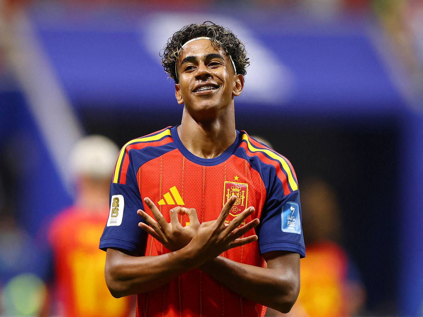 Soccer Football - FIFA World Cup 2026 - Group H - Spain v Saudi Arabia - Atlanta Stadium, Atlanta, Georgia, U.S. - June 21, 2026 Spain's Lamine Yamal celebrates scoring their first goal REUTERS/Claudia Greco. (Photo: Reuters)