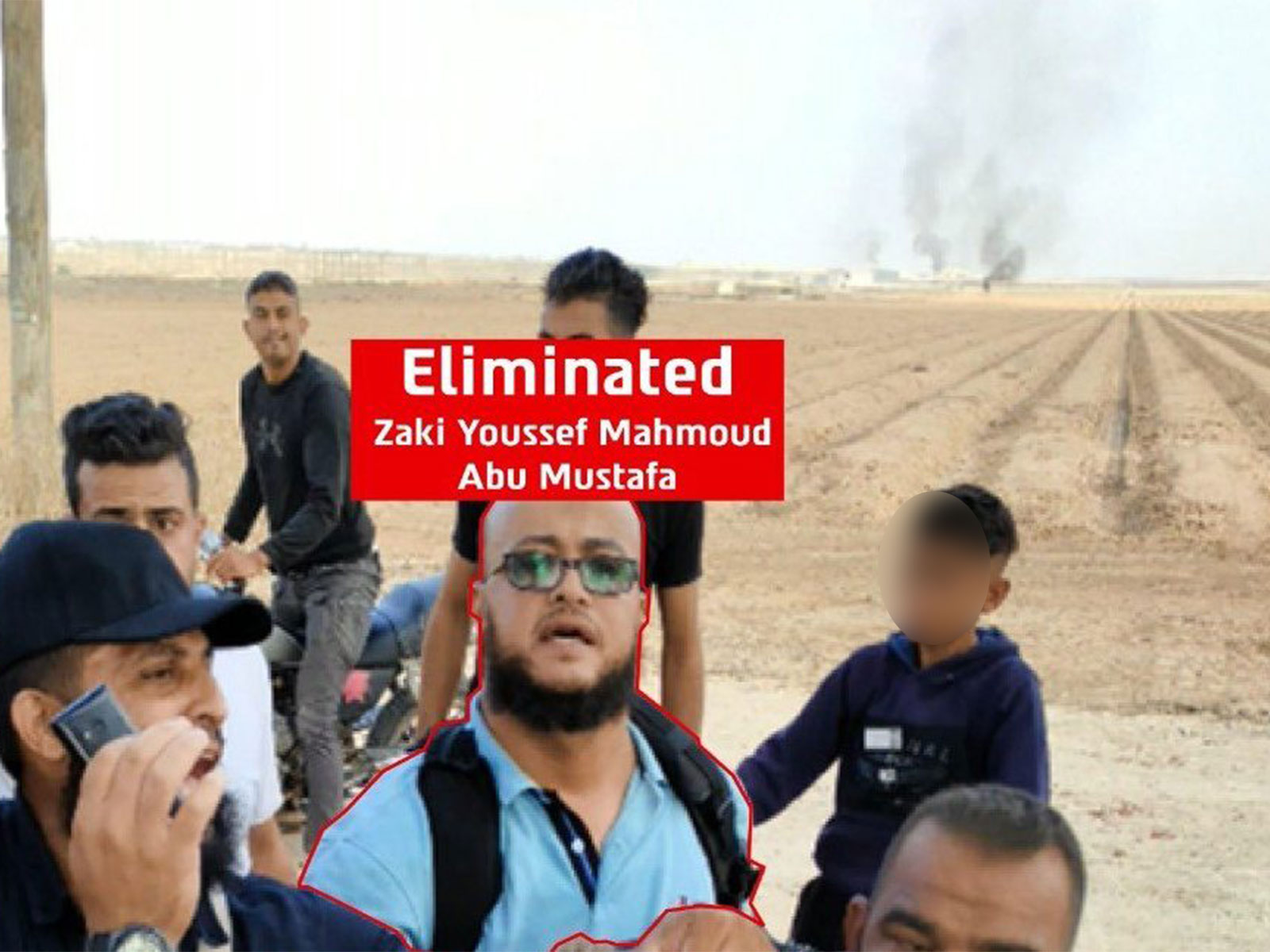 Zaki Youssef Mahmoud Abu Mustafa (in red outline) served as the Nukhba commander of the Khan Yunis Brigade of the Palestinian Islamic Jihad terrorist organisation (Photo/X@IDF)