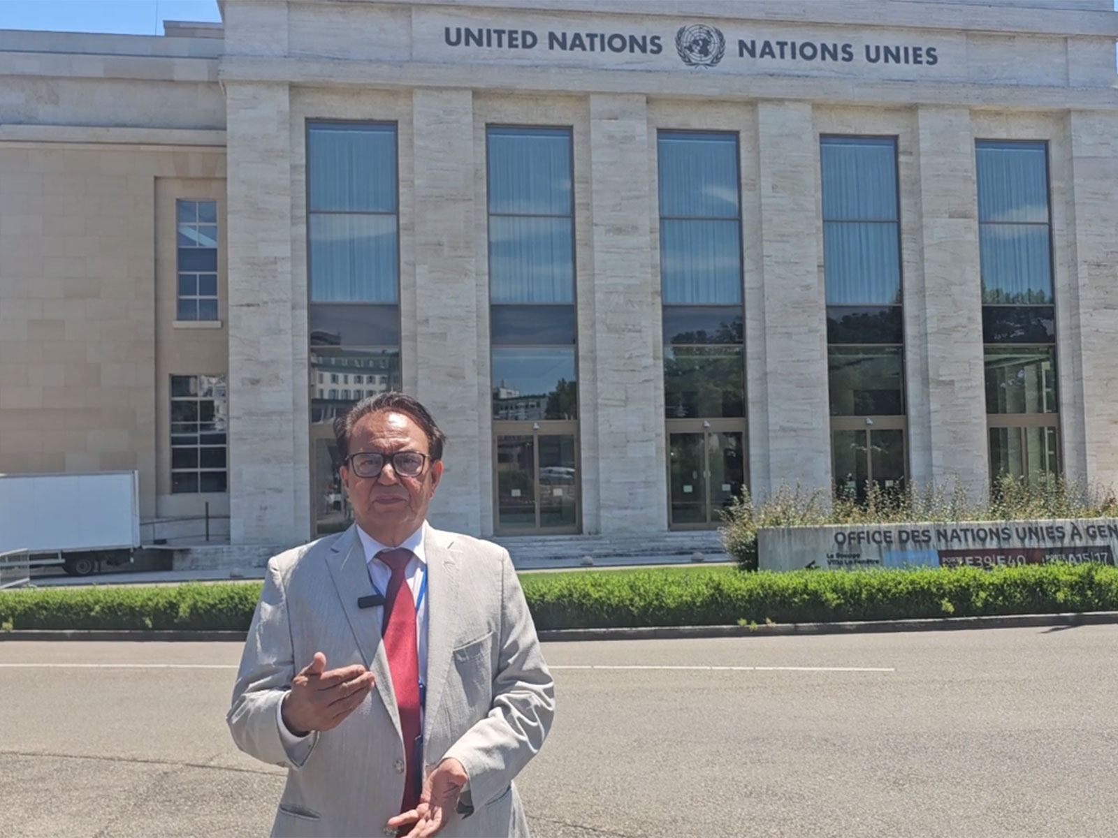  UKPNP Chairman Shaukat Kashmiri at UN in Geneva (Photo/UKPNP)