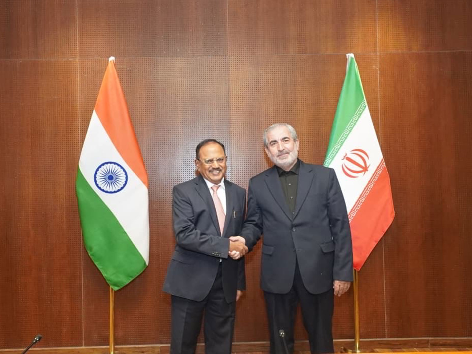 NSA Ajit Doval with Iran's Deputy Secretary Defence Ghadir Nezamipour (Photo/X@MEAIndia)