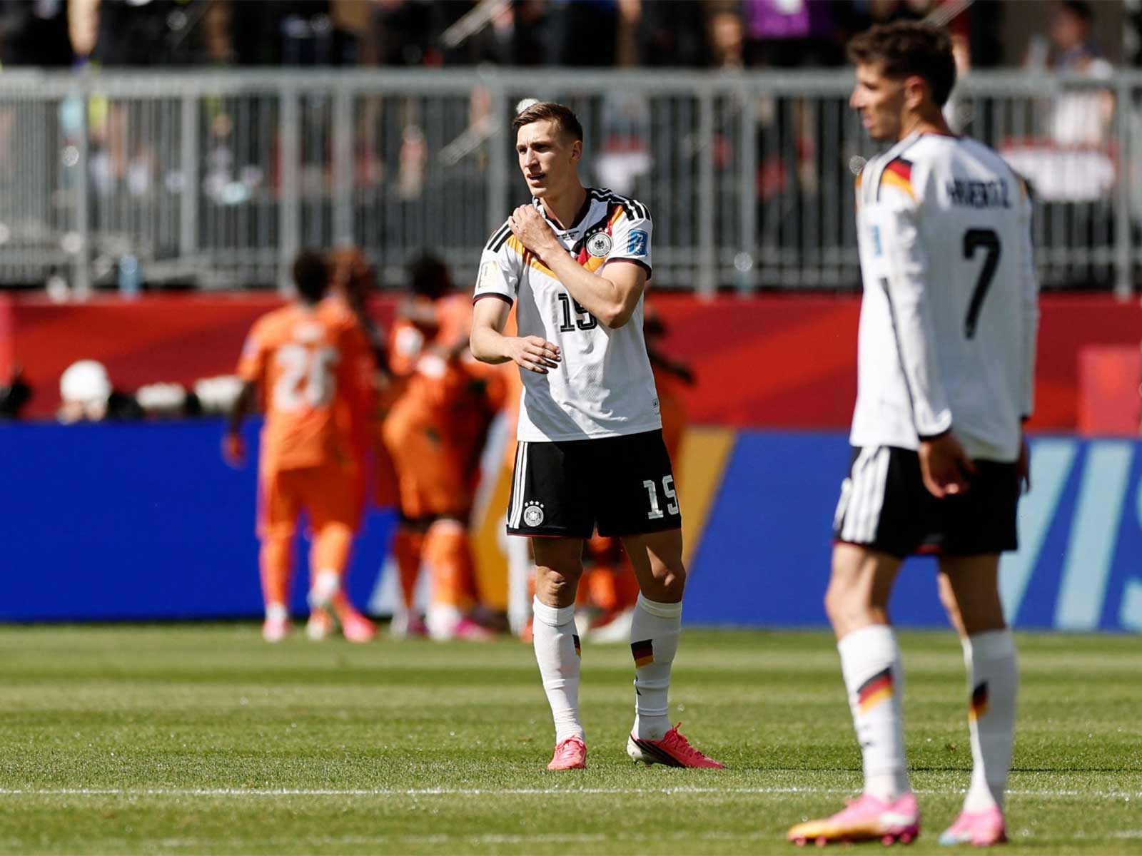 Football - FIFA World Cup 2026 - Group E - Germany v Ivory Coast - Toronto Stadium, Toronto, Canada - June 20, 2026 Germany's Nico Schlotterbeck reacts after Ivory Coast's Franck Kessie scores their first goal. (Photo/Reuters)