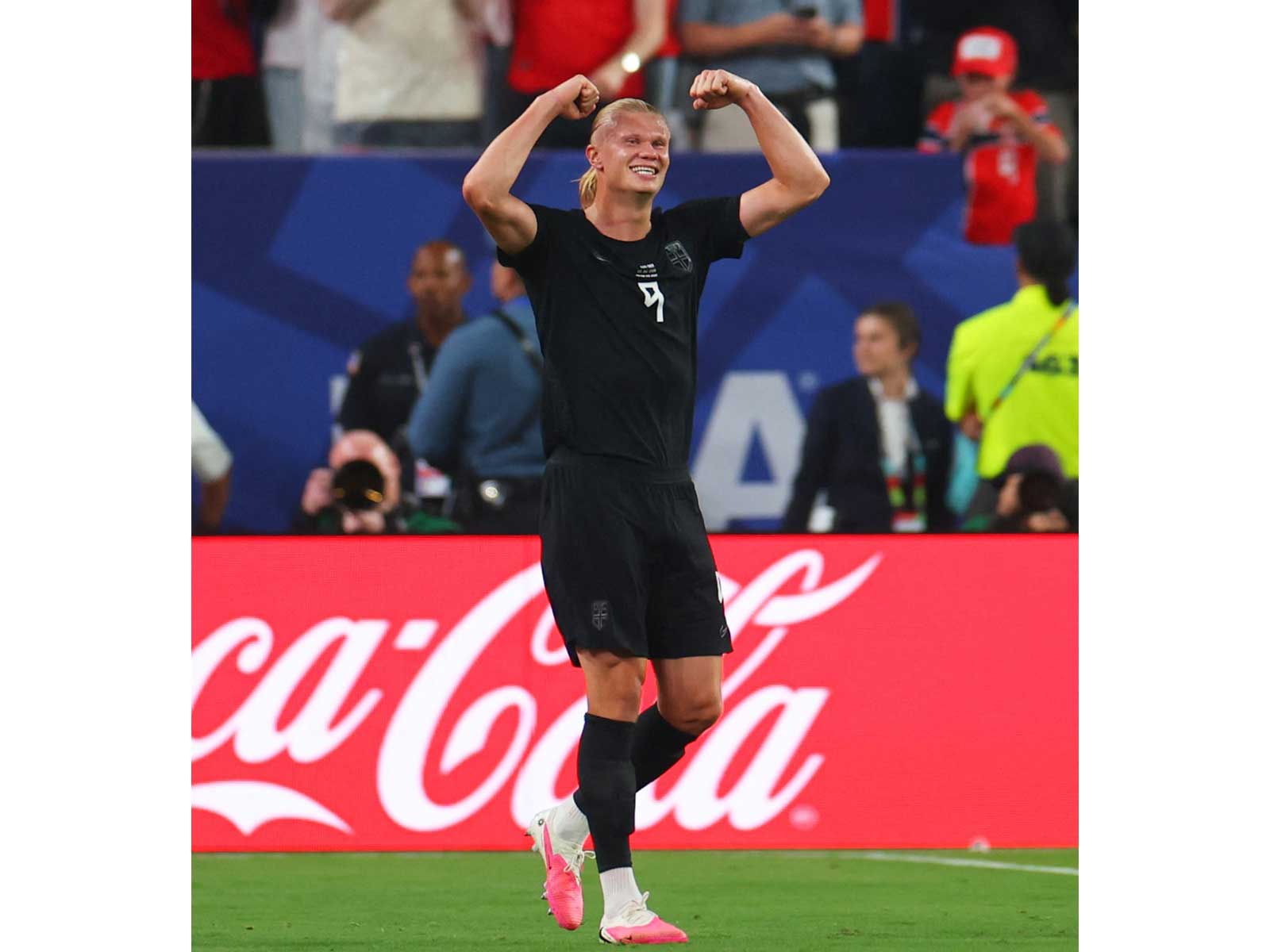 Norway's Norway's Erling Haaland celebrates scoring their third goal against Senegal (Photo: Reuters)