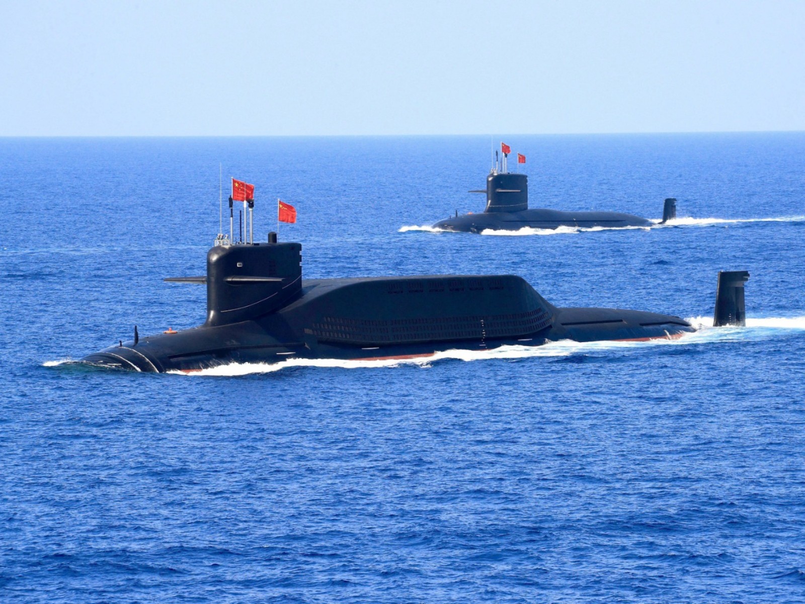 A nuclear-powered Type 094A Jin-class ballistic missile submarine of the Chinese People's Liberation Army (PLA) Navy in waters during a military display in the South China Sea April 12, 2018 (File Photo/Reuters)