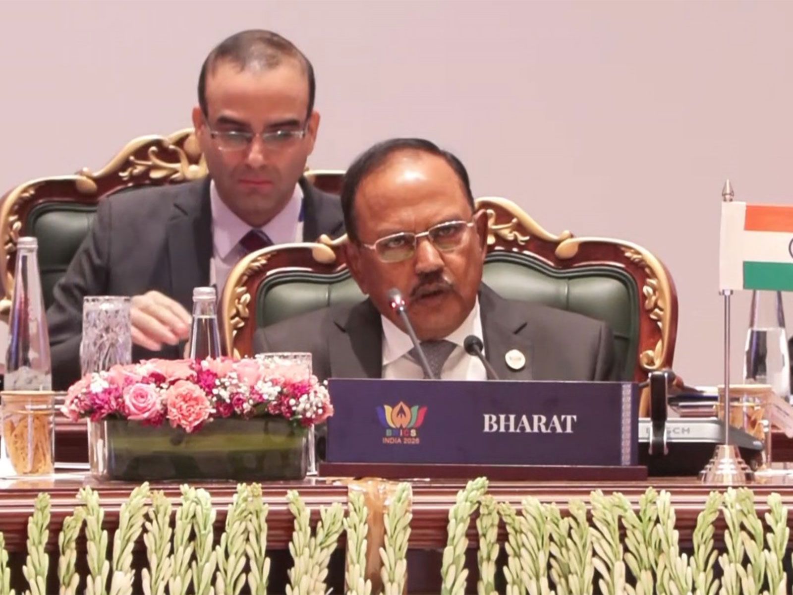  NSA Ajit Doval speaking at the 16th BRICS National Security Advisers' Meeting (Photo/ANI/DD)