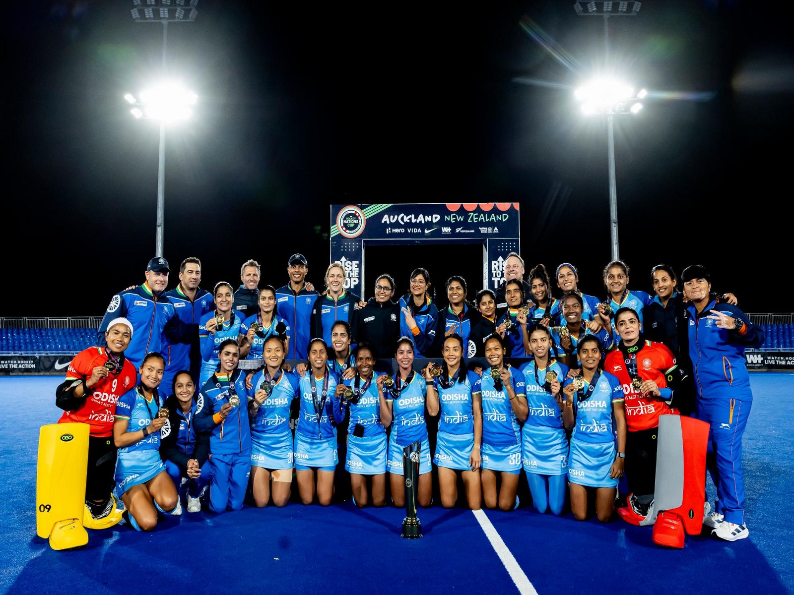 Indian hockey team after winning FIH Hockey Women's Nations Cup (Image: FIH)