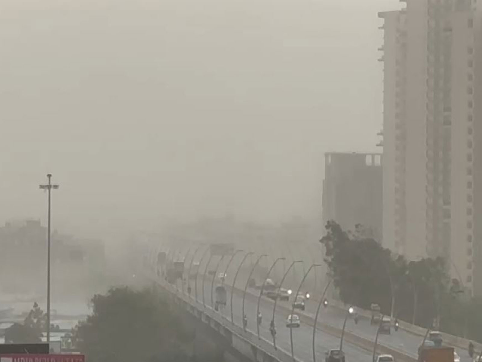 Dust storm visual from Noida (UP) (Photo/ANI)