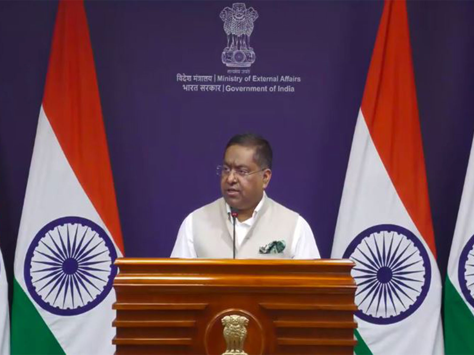 MEA Spokesperson Randhir Jaiswal (Photo/ Youtube @MEAIndia)