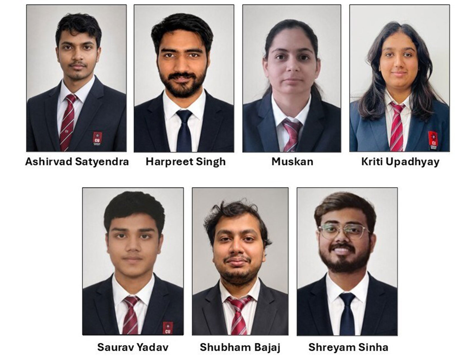 Students of Chandigarh University who earned IndiaAI Fellowship under MeitY for AI-Driven Research on Real-World Challenges