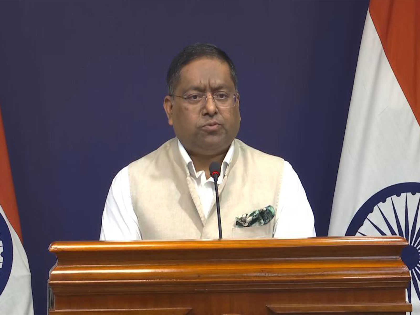 MEA Spokesperson Randhir Jaiswal (Photo/Youtube @MEAIndia)