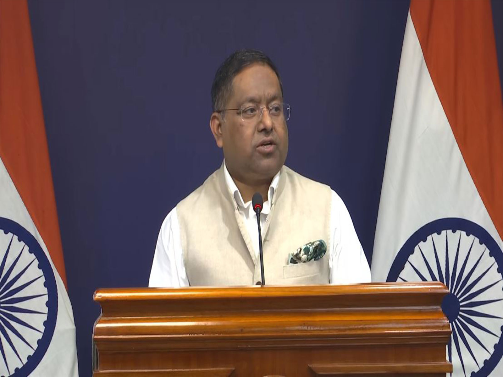 MEA Spokesperson Randhir Jaiswal (Photo/Youtube @MEAIndia)