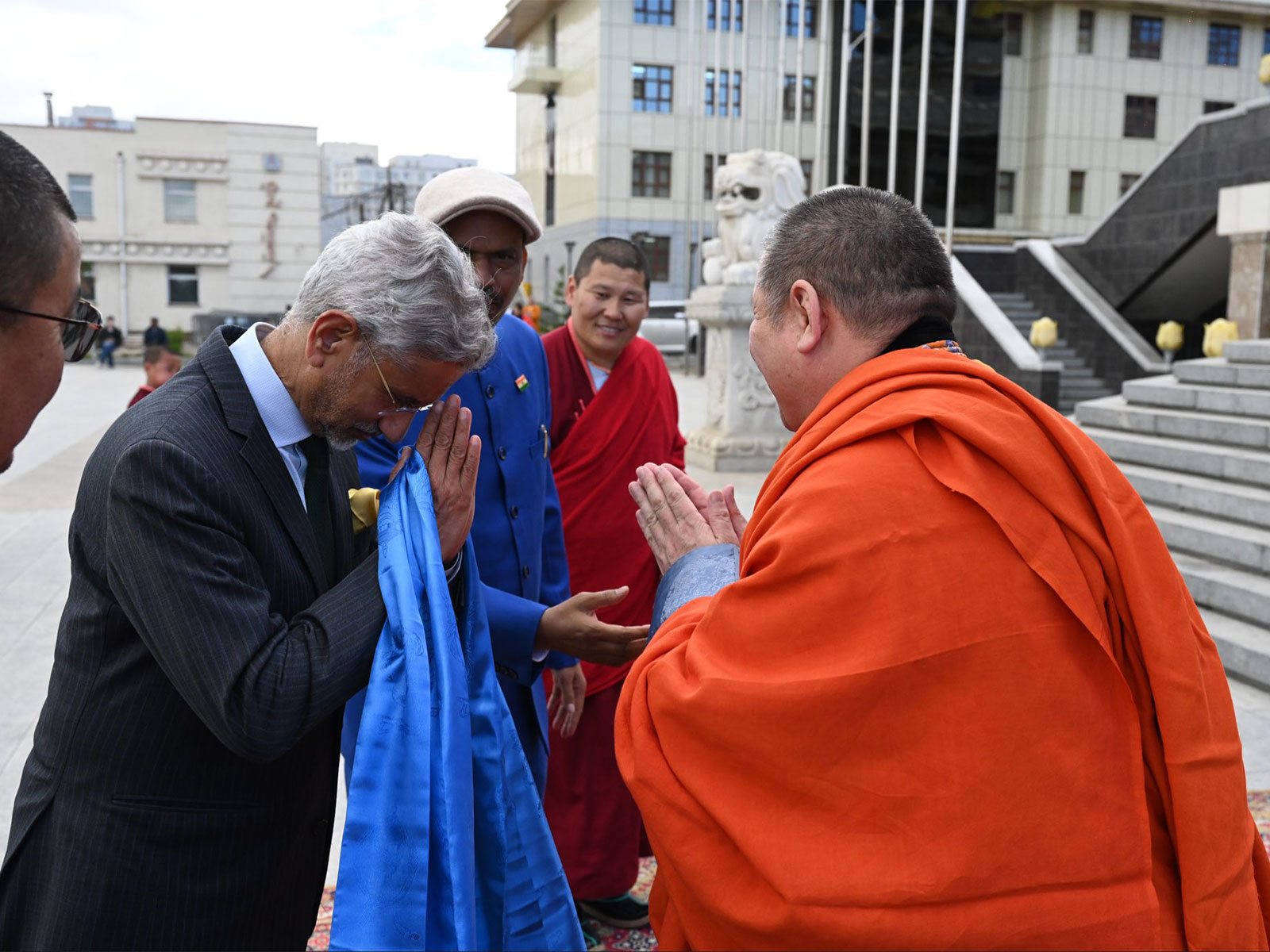 External Affairs Minister S Jaishankar at the Gandan Monastery in Ulaanbaatar (Photo/ X@DrSJaishankar)
