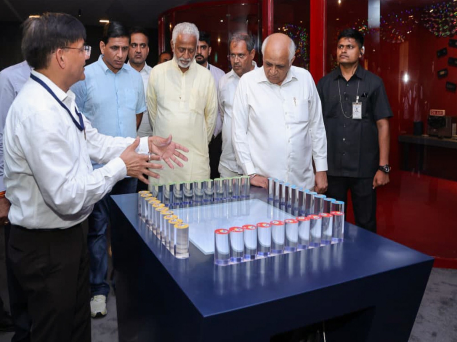 Gujarat CM Bhupendra Patel with officials  (Photo/ANI)