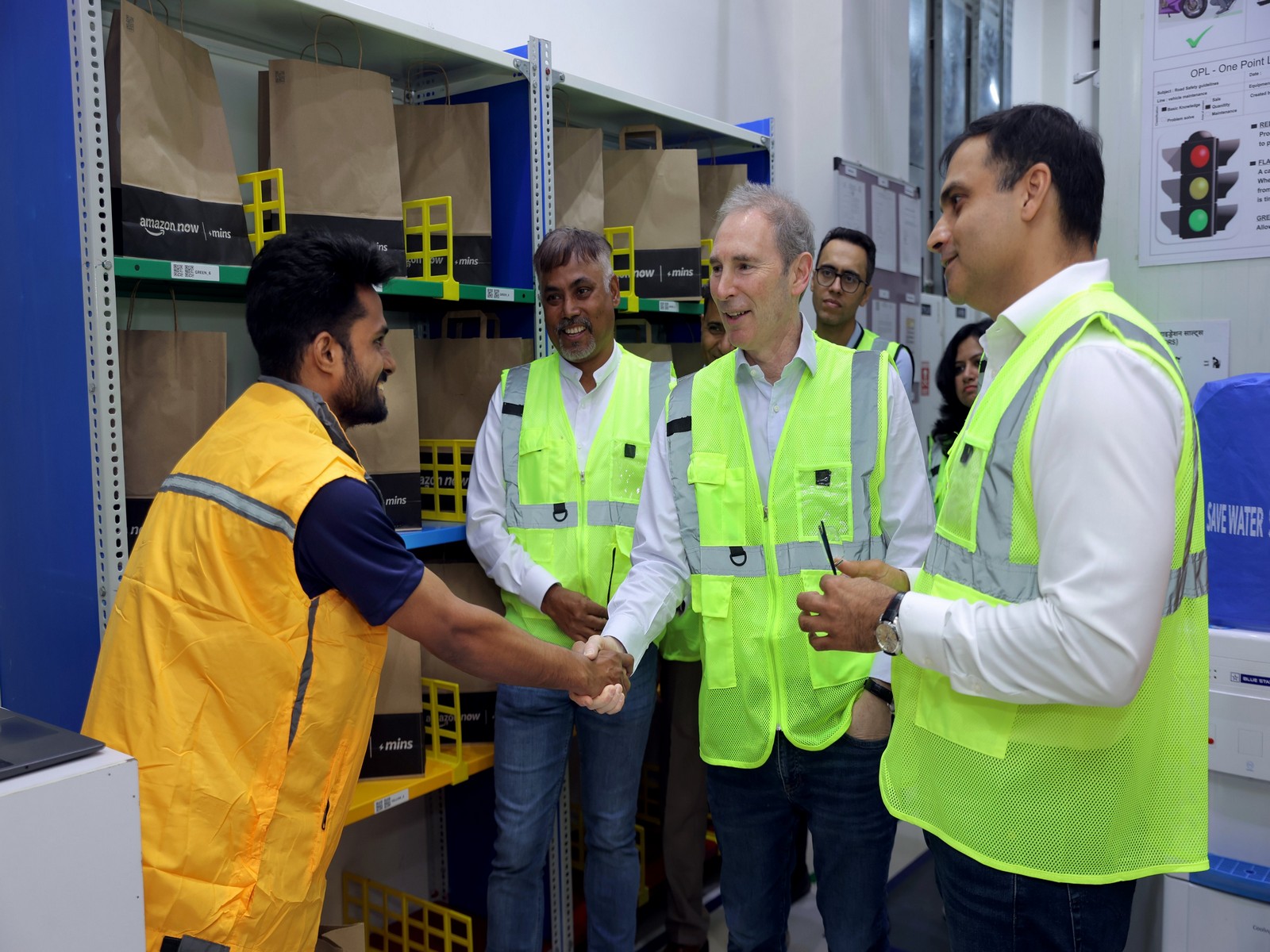 Amazon CEO Andy Jassy and Samir Kumar, Country Manager, Amazon India (Photo/@ajassy)