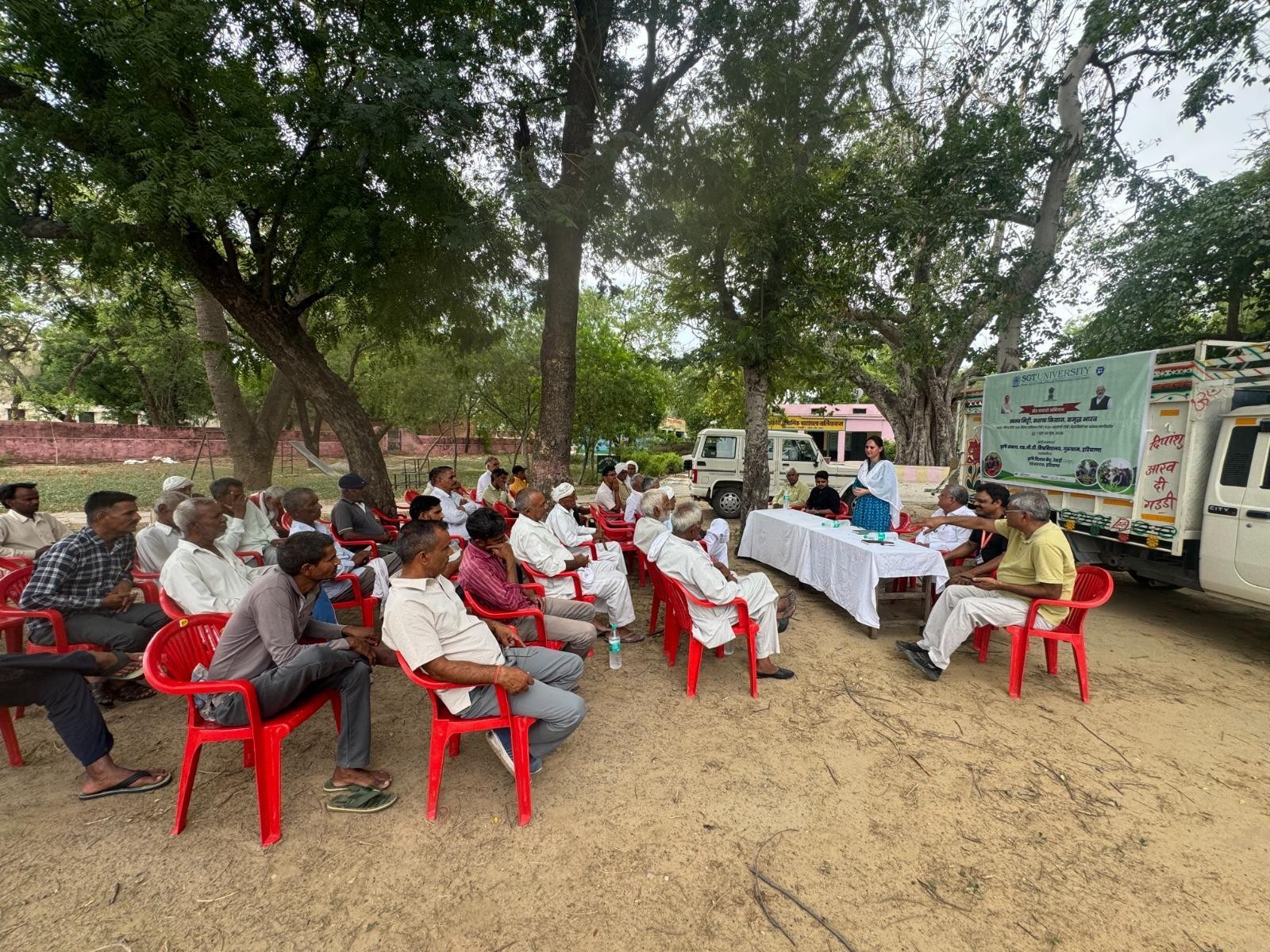 SGT University Organises Awareness Programme Under Khet Bachao Abhiyan 2026 in Rewari Villages