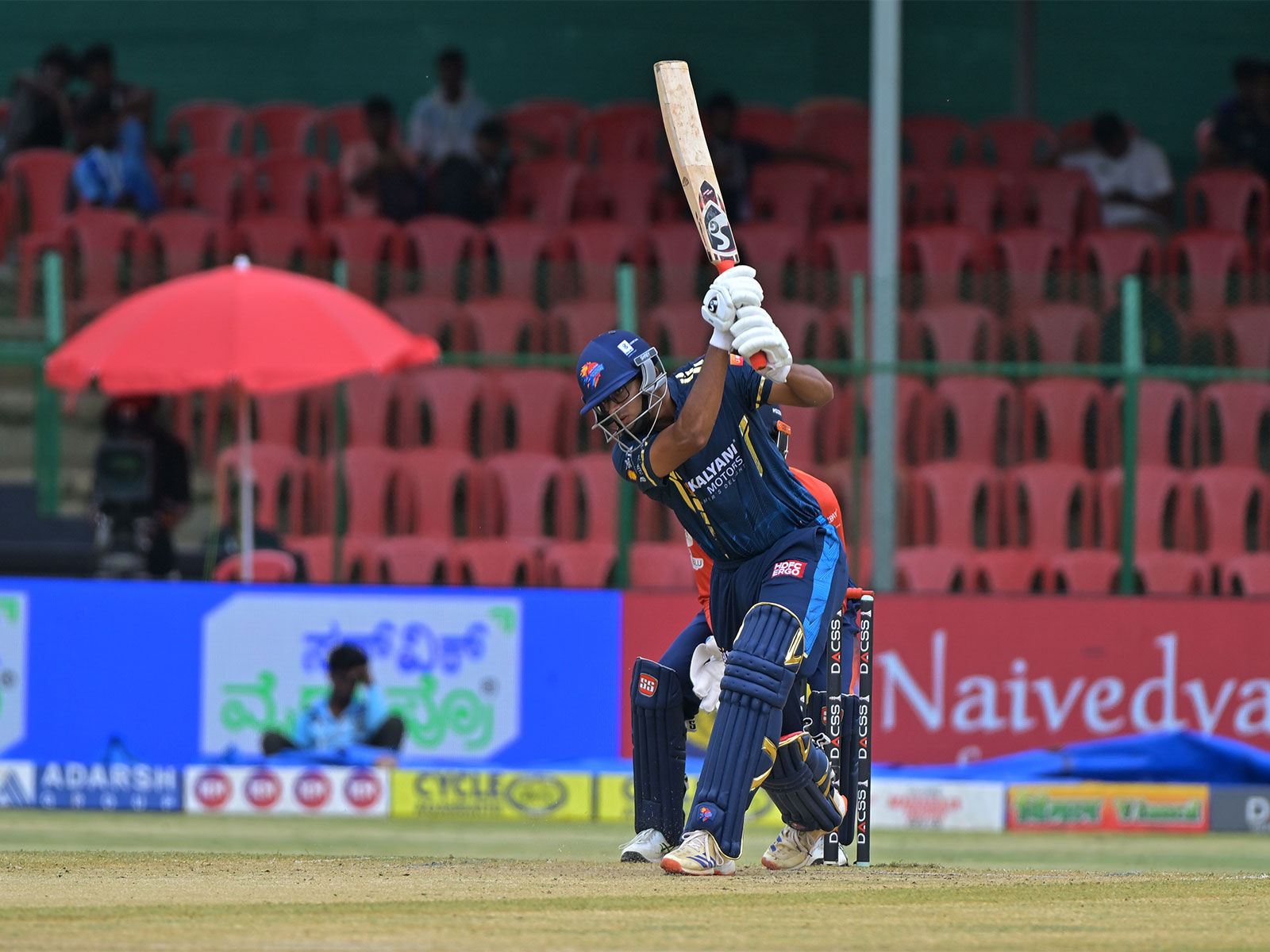 Samit Dravid in action. (Photo: KSCA)