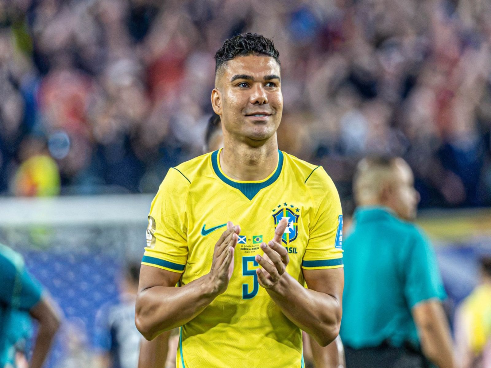 Brazil's Casemiro during FIFA World Cup 2026 match against Scotland (Photo: X/@Casemiro)