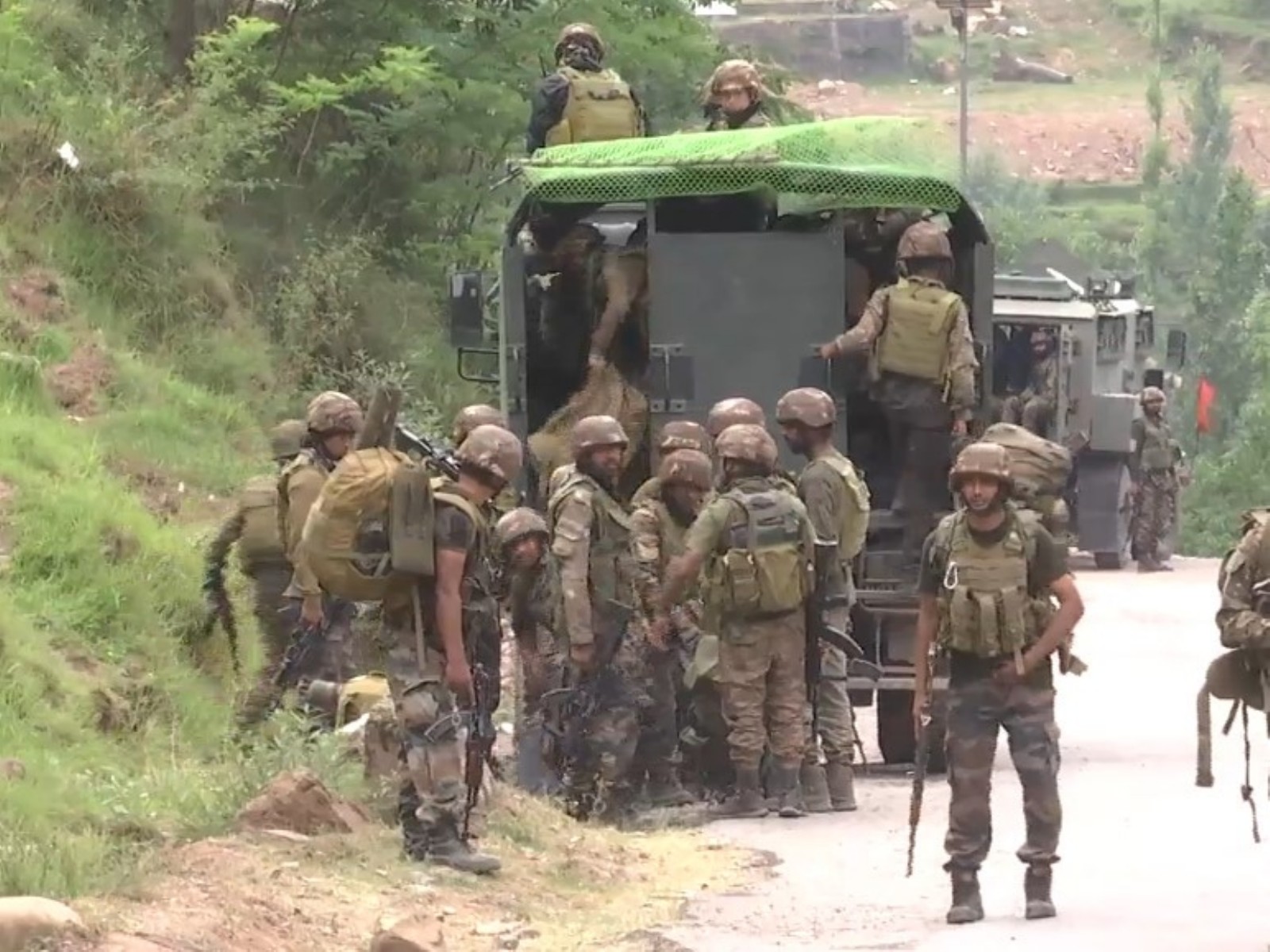 Security forces conducting 'Operation Sheruwali' in Rajouri (Photo/ANI)
