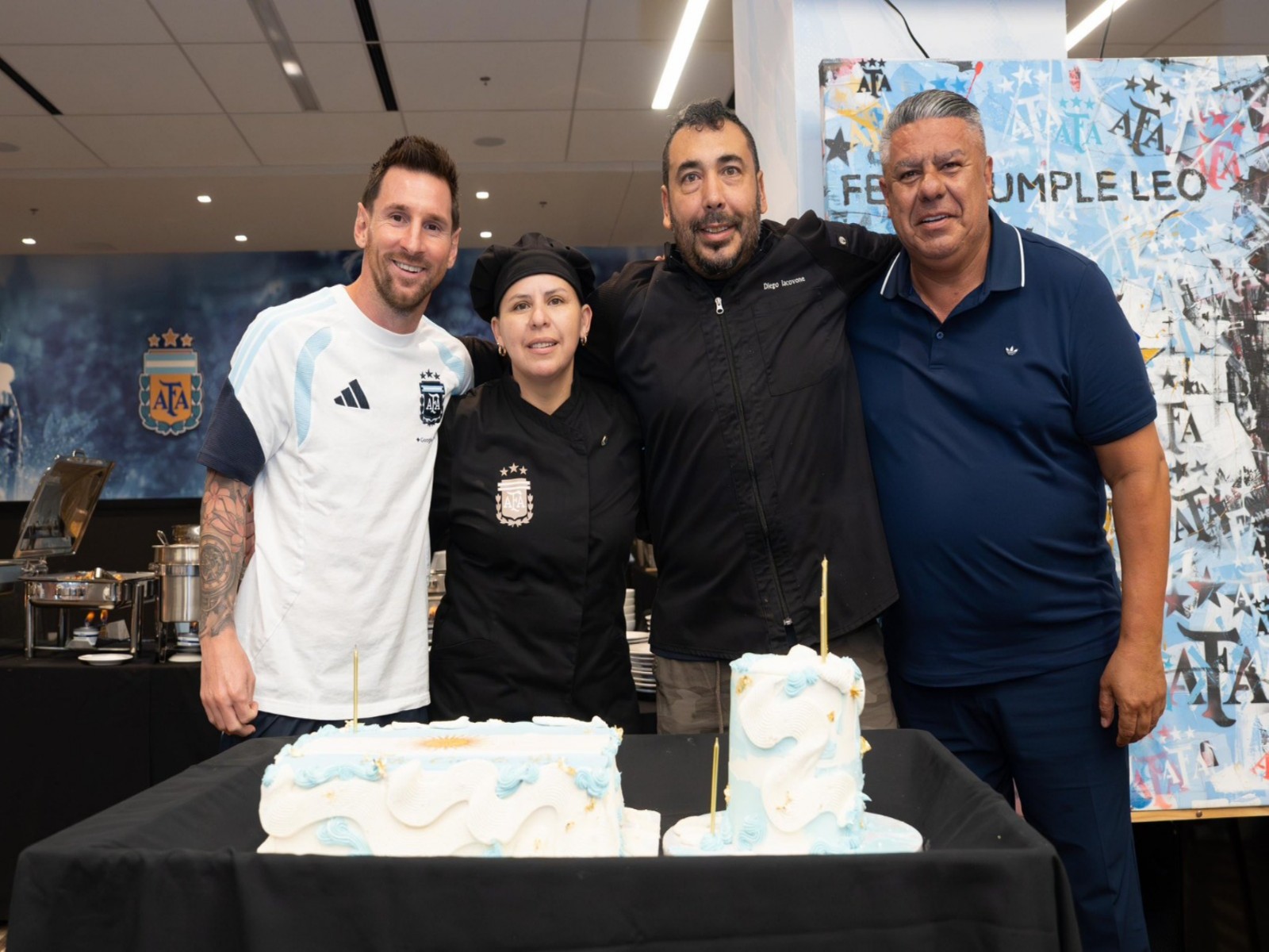 Lionel Messi (L) along with other members celebrated his 39th birthday (Photo: X/@Argentina)
